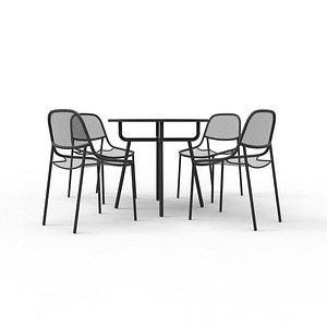 grill chairs 3D model