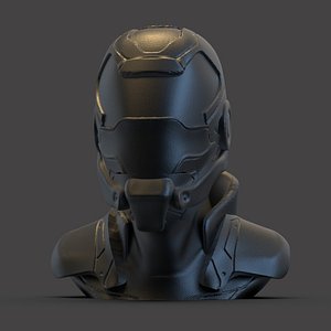 Cyborg Bust model