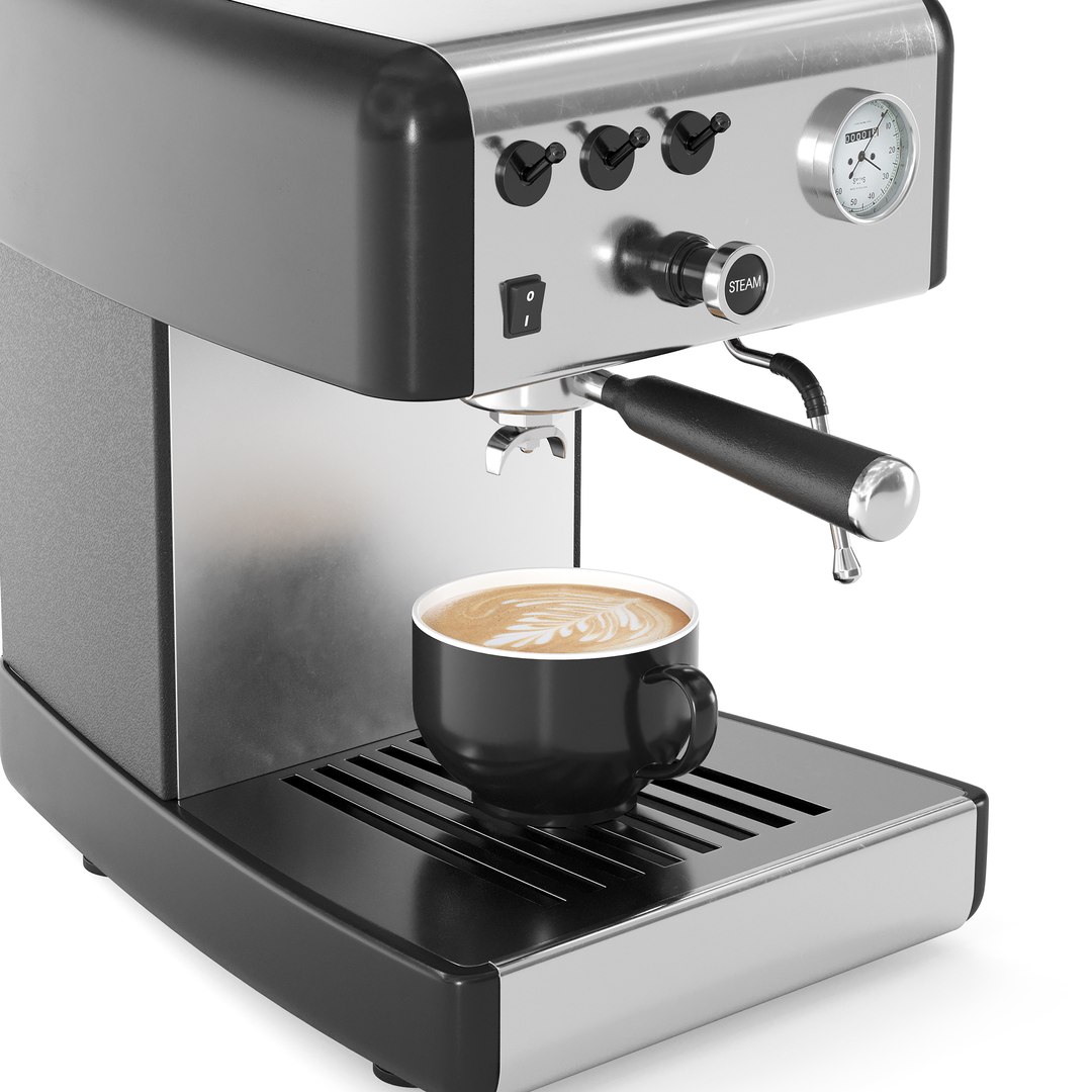 Espresso Coffee Machine 02 Model - TurboSquid 2009861