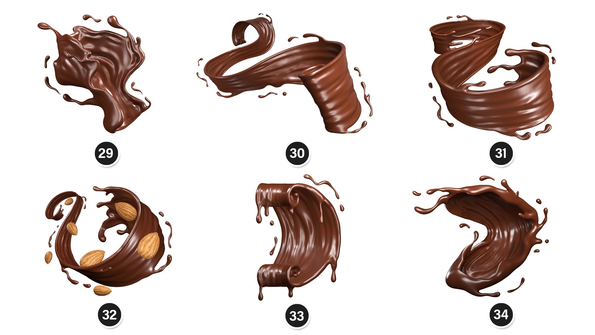 3D Splash Liquid Chocolate 34 Meshes 3D Model Collection model https://p.turbosquid.com/ts-thumb/TK/60Ovxe/xZ/preview_5/jpg/1770287402/1920x1080/fit_q87/878658613291a6c17ef04e7f26ae085519dfe872/preview_5.jpg