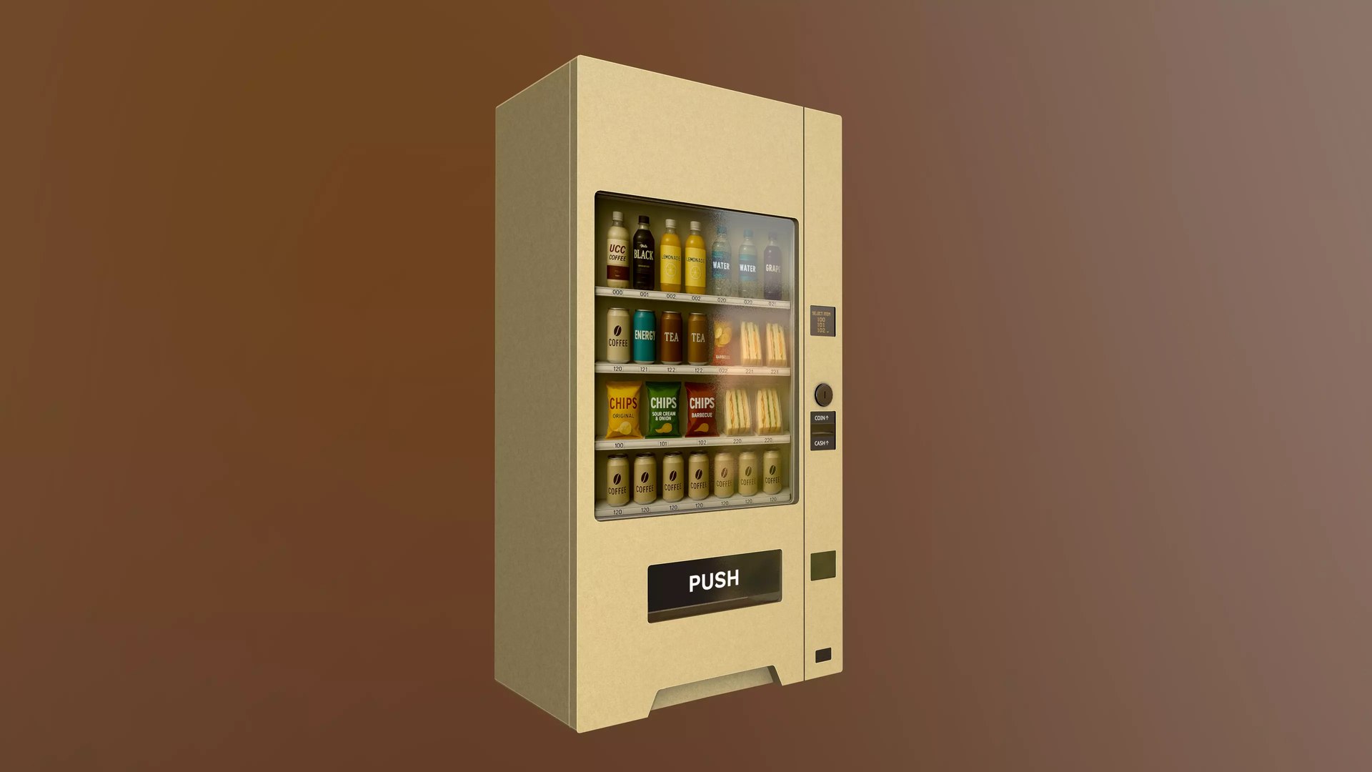 Snack Vending Machine Low-poly 3D Model 3D Model - TurboSquid 2462231