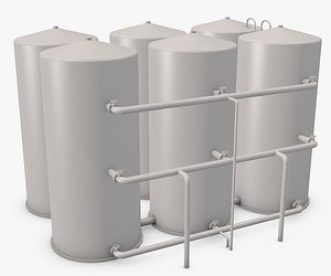 3d model of industrial boilers