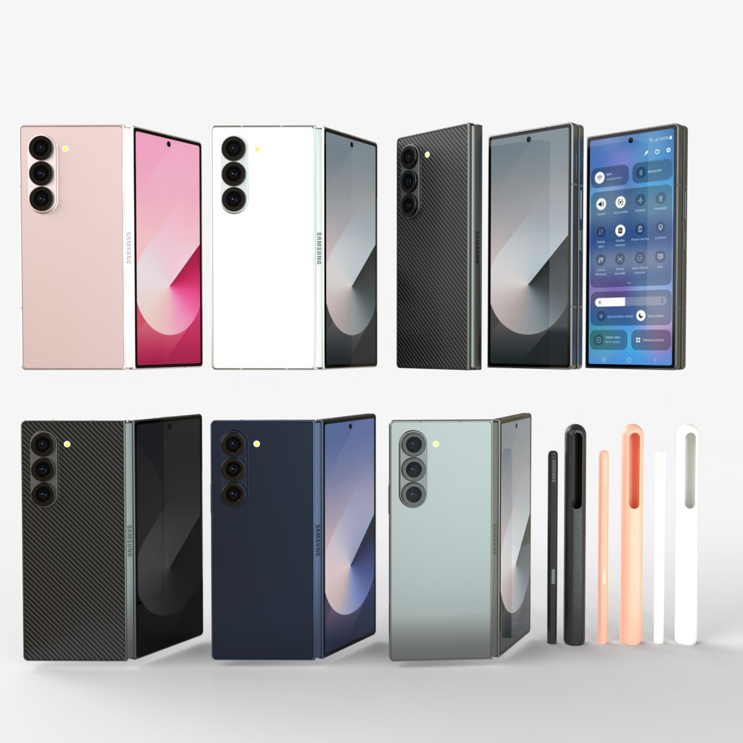 Samsung Galaxy Z Fold 6 Collection all Colors 3D model https://p.turbosquid.com/ts-thumb/TK/F2Zr0o/uX/fold6a_ssearch/png/1720915285/1920x1080/fit_q87/ed7b049b00df8337aae45f2ae6613197591d2972/fold6a_ssearch.jpg