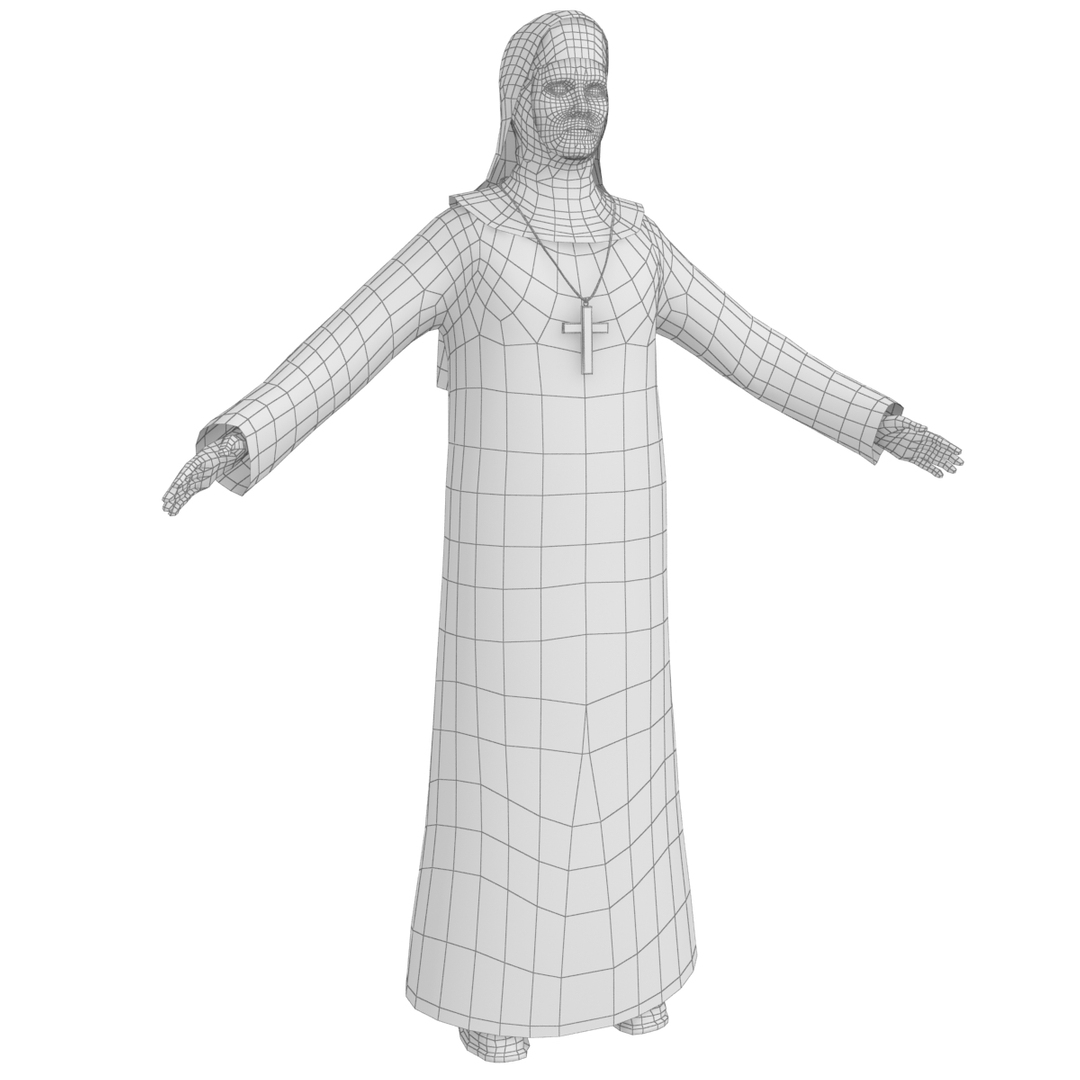 3D model people nun human - TurboSquid 1326431