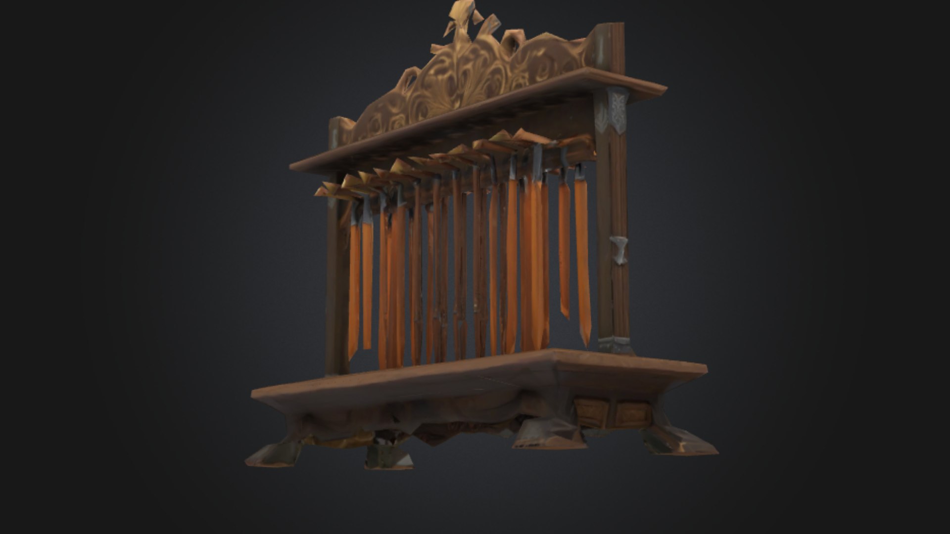 Stylized Medieval Sword Rack - Game Ready Prop 3D Model - TurboSquid ...