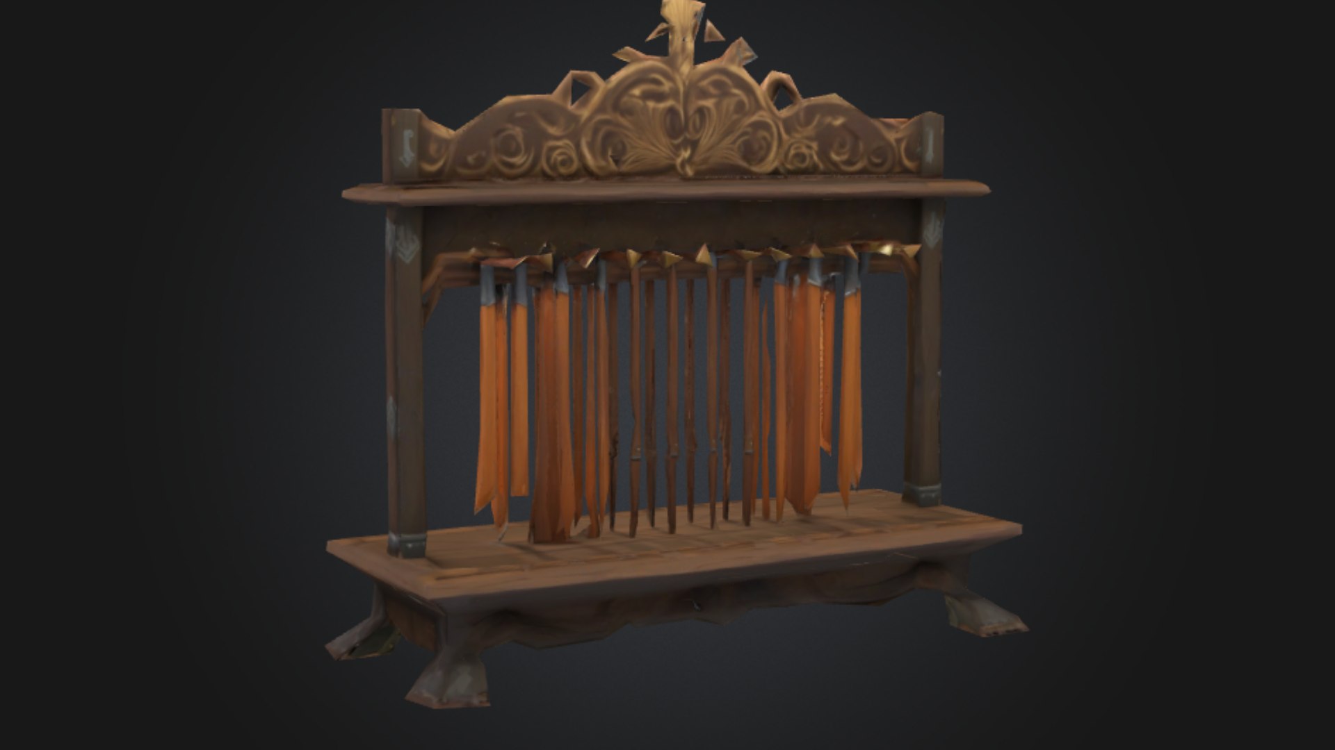 Stylized Medieval Sword Rack - Game Ready Prop 3D Model - TurboSquid ...