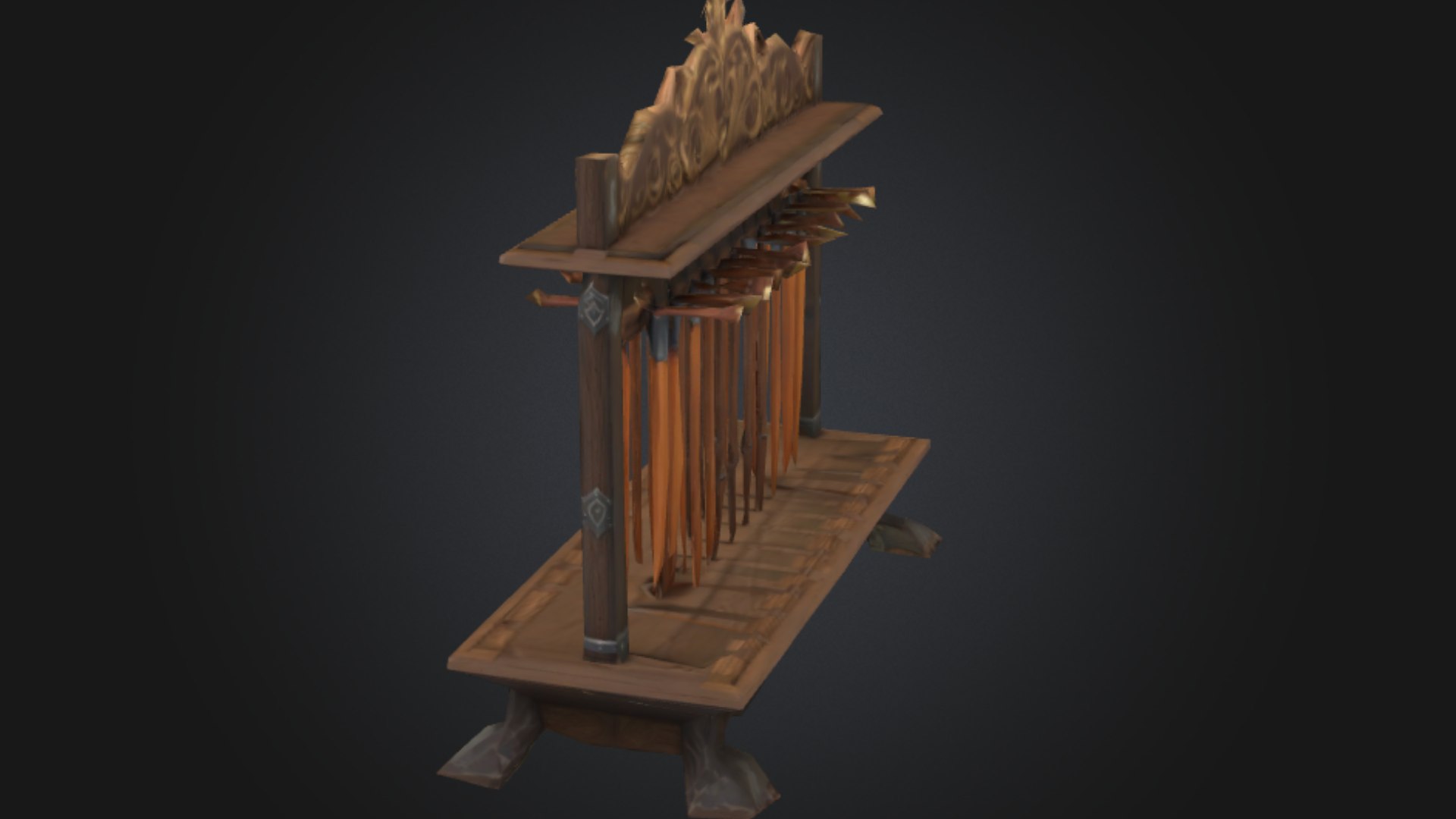 Stylized Medieval Sword Rack - Game Ready Prop 3D Model - TurboSquid ...