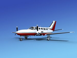 scale cessna 425 conquest 3d model