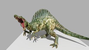Spinosaurus Dinosaur 3D Game Ready Animated Model
