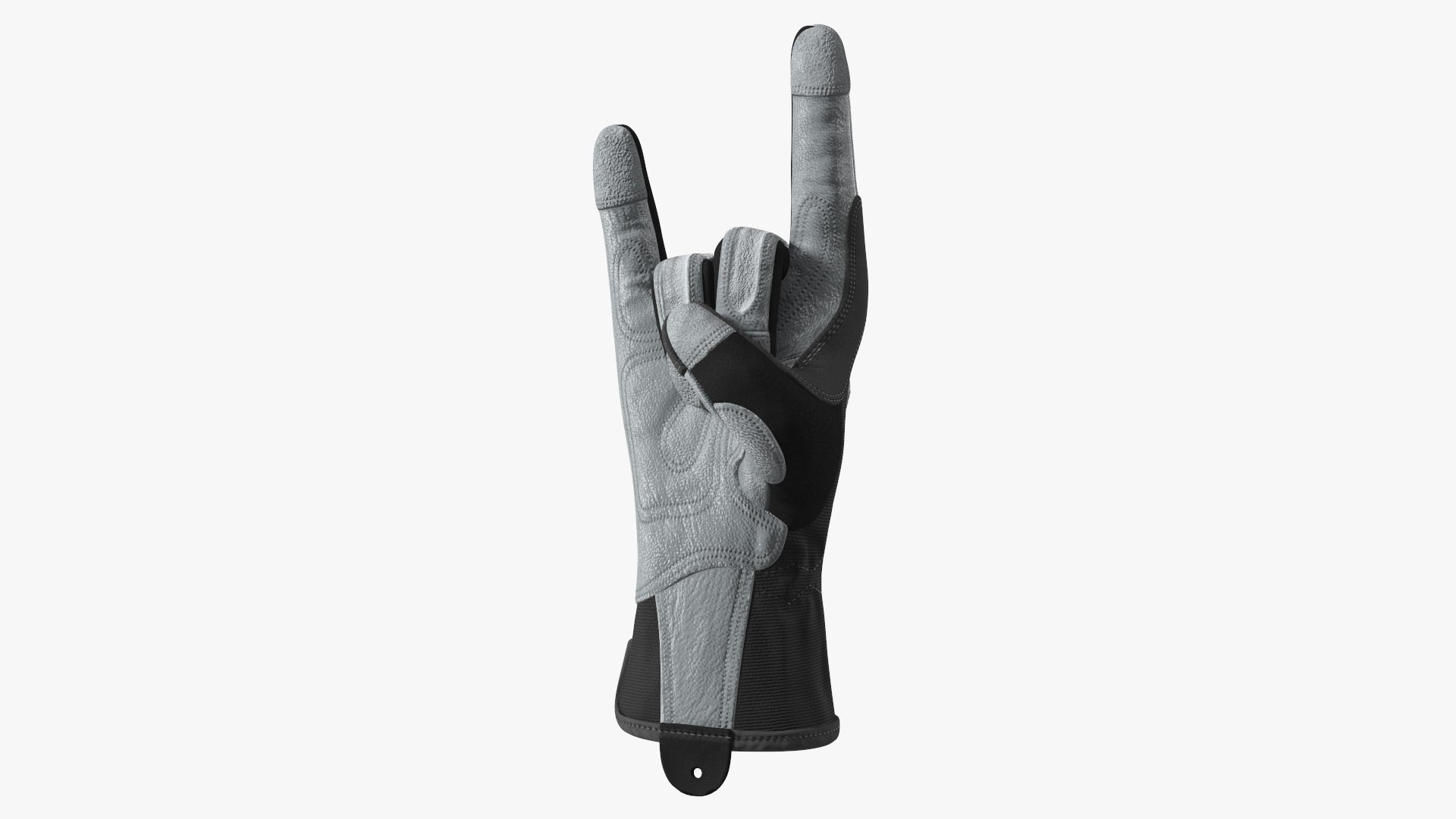 Heavy Duty Safety Gloves Sign of the Horns 3D model preview