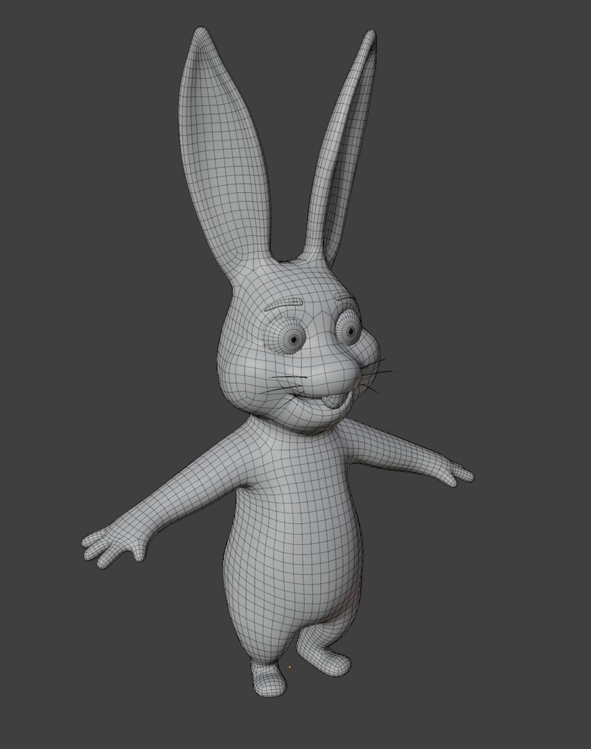 3D Cartoon Rabbit Rigged Base Mesh 3D Model Model - TurboSquid 1782132