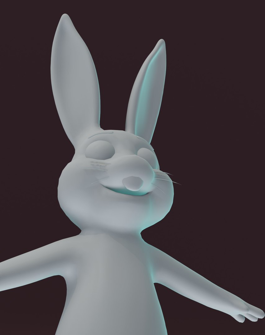3D Cartoon Rabbit Rigged Base Mesh 3D Model model - TurboSquid 1782132