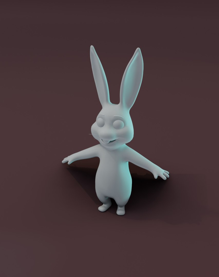 3D Cartoon Rabbit Rigged Base Mesh 3D Model Model - TurboSquid 1782132