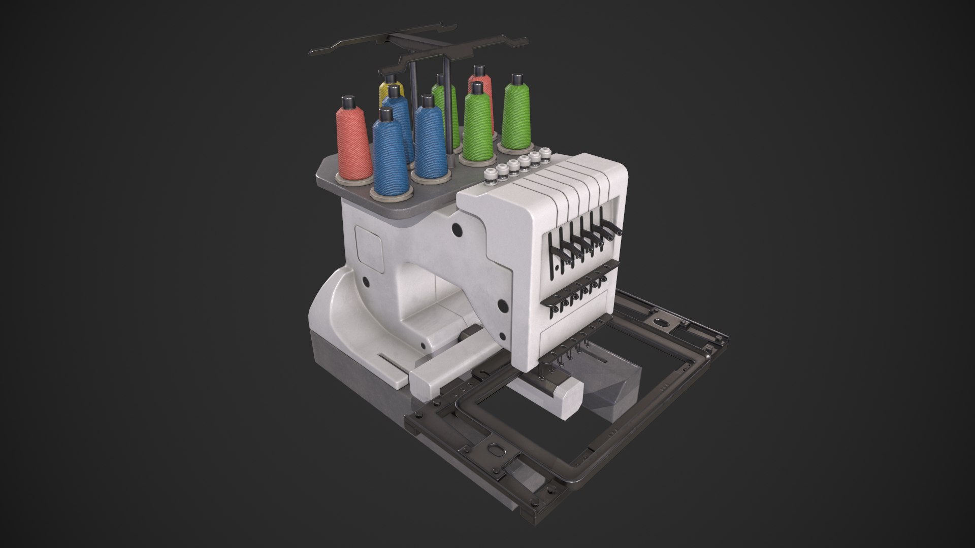 Embroidery Machine 3D Model - TurboSquid 2102233