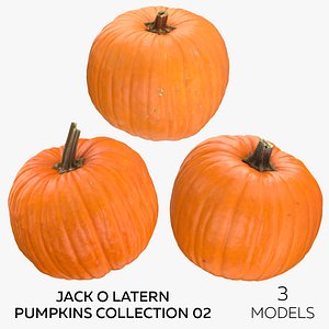 Jack o Latern Pumpkins Collection 02 - 3 models 3D model