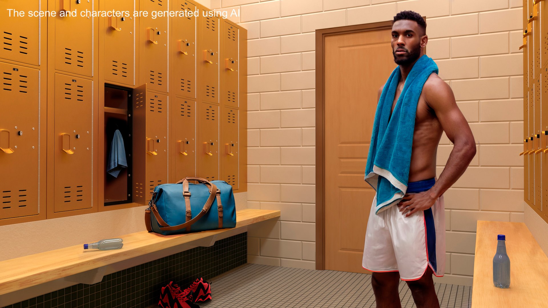 3D Locker Room Design Yellow - TurboSquid 2230756