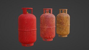LPG Gas Cylinder Pack 3D
