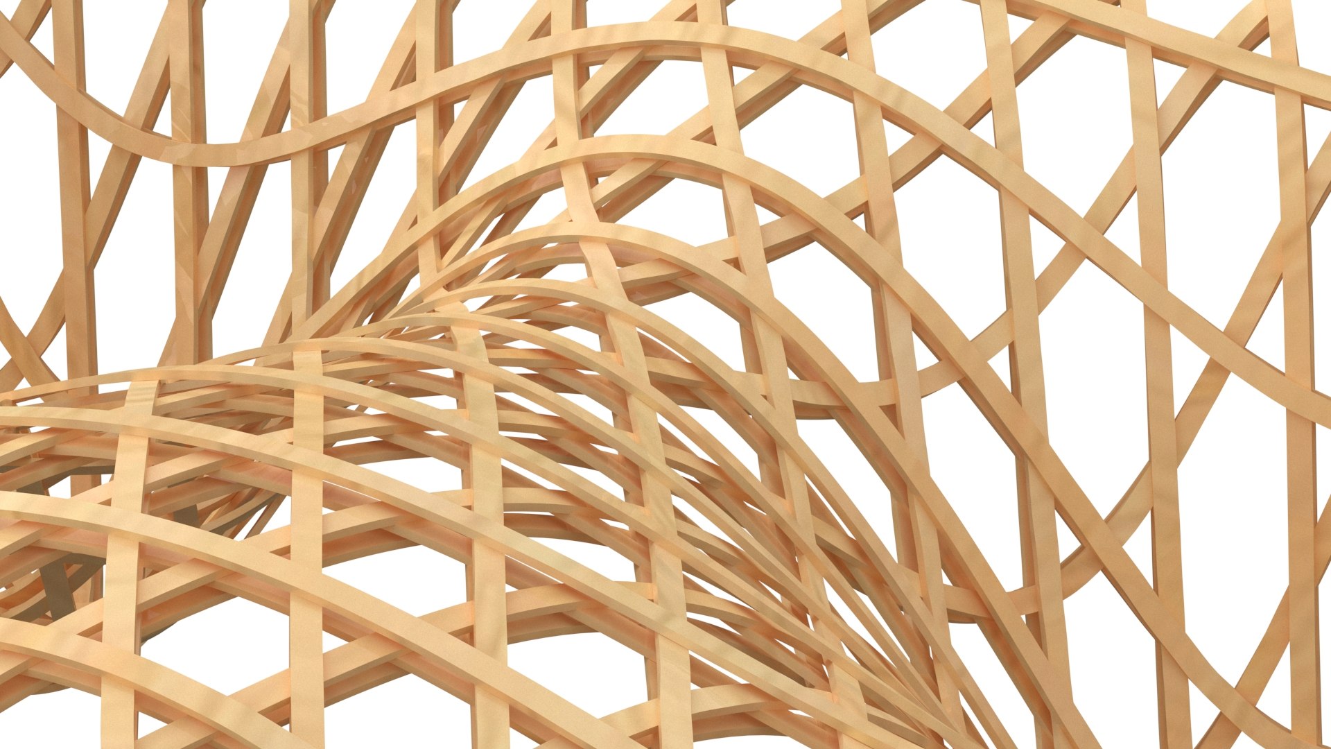 Parametric Woven Timber Canopy Structure 3D Model - TurboSquid 2405061