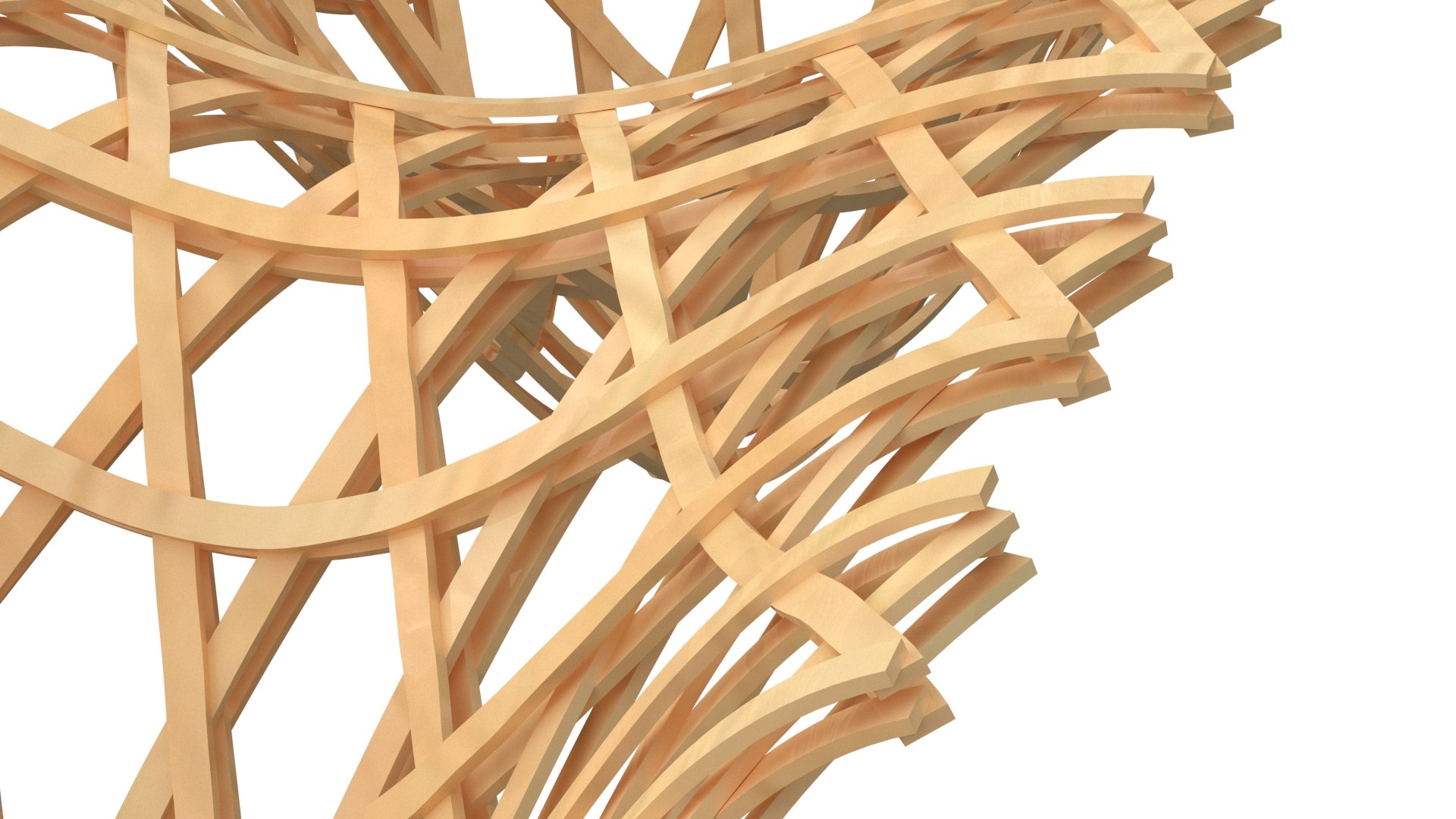 Parametric Woven Timber Canopy Structure 3D Model - TurboSquid 2405061
