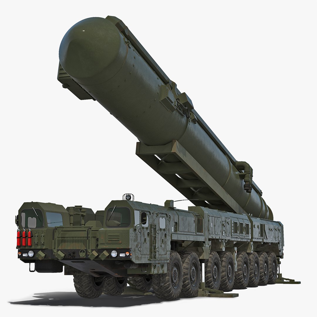 RT-2PM Topol Mobile Intercontinental Ballistic Missile Rigged 3D model preview