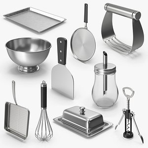 Kitchen appliances with kitchen utensils 3D - TurboSquid 1964219