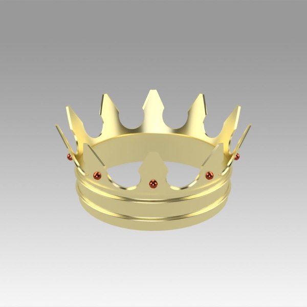 3D gold crown