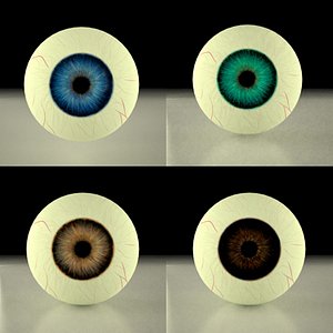 3ds max eyes human blue