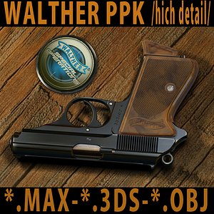 pistols walther ppk 3d max