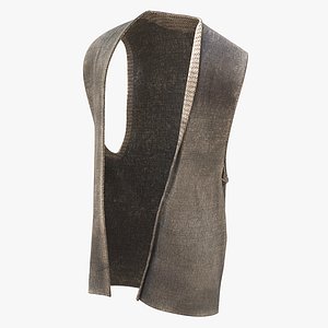 3D model Medieval Peasant Old Sleeveless Jacket
