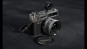 3D model classic camera yashica 35