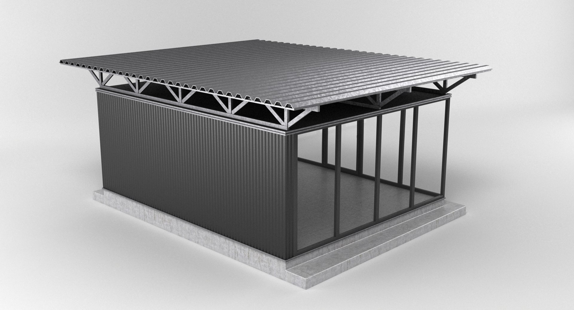 3d Pavilion Realistic Model