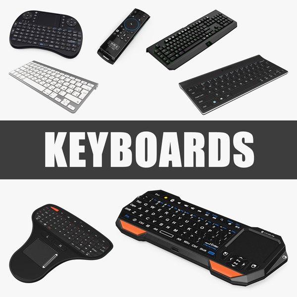 keyboards set portable 3D model