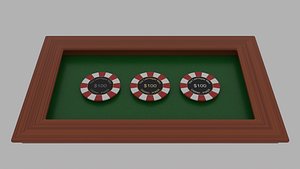 3D casino poker chips