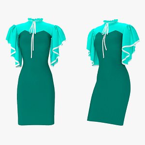 Dress with ribbons