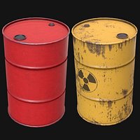 Metal Barrels Game Ready PBR