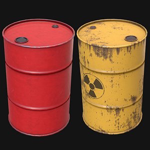 Metal Barrels Game Ready PBR