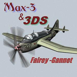 Fairey GANNET 3ds and Max 3 Model