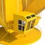 Level Luffing Port Crane Rigged Yellow