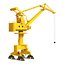 Level Luffing Port Crane Rigged Yellow