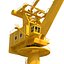 Level Luffing Port Crane Rigged Yellow