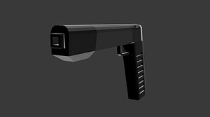 3D futuristic pistol weapons model