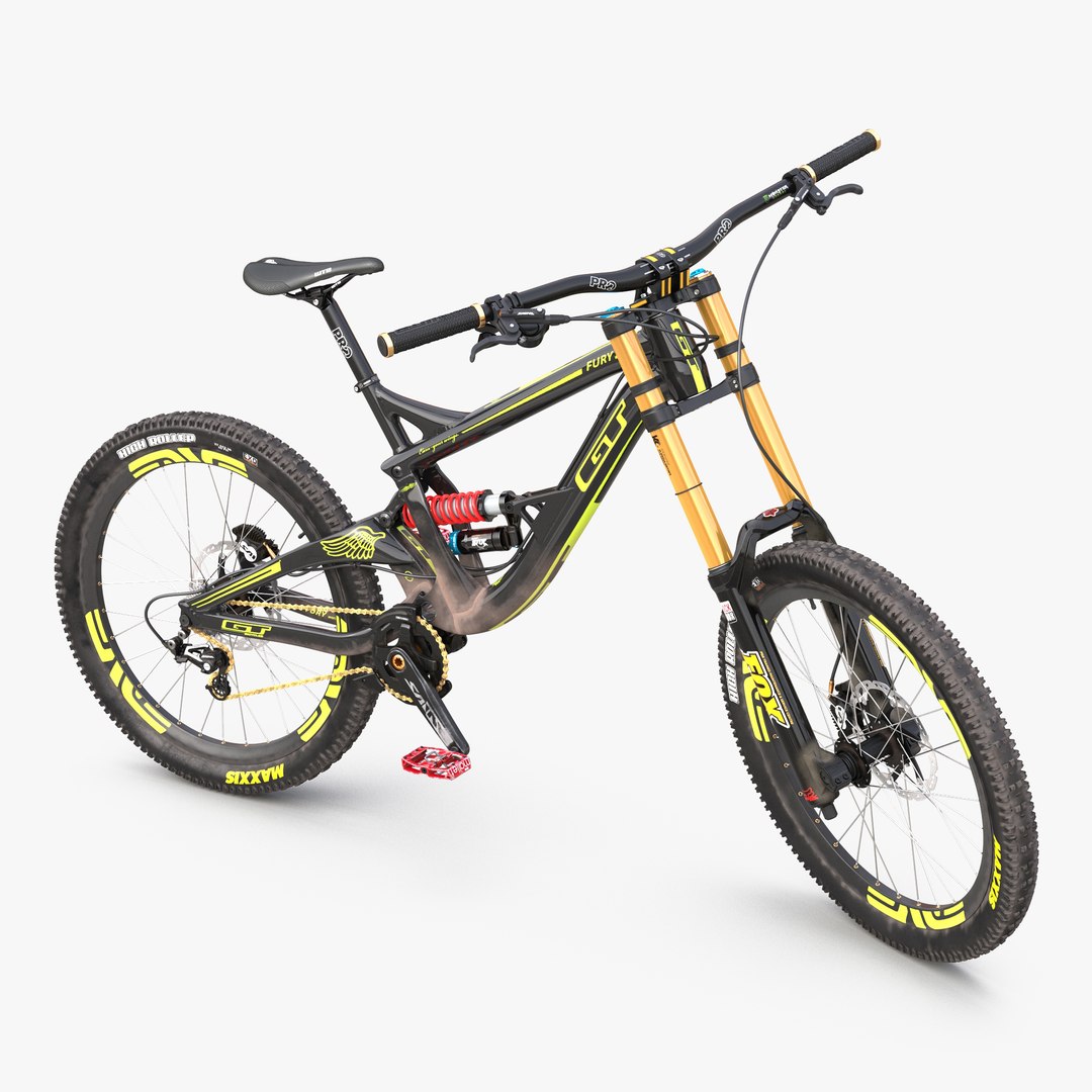 Mountain Bike GT Fury Rigged 3D model preview