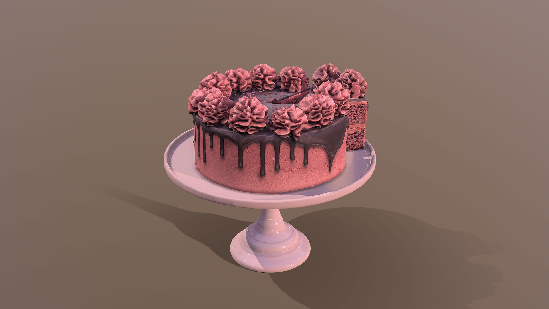 3D Sliced Red Velvet Gateau - TurboSquid 2003253