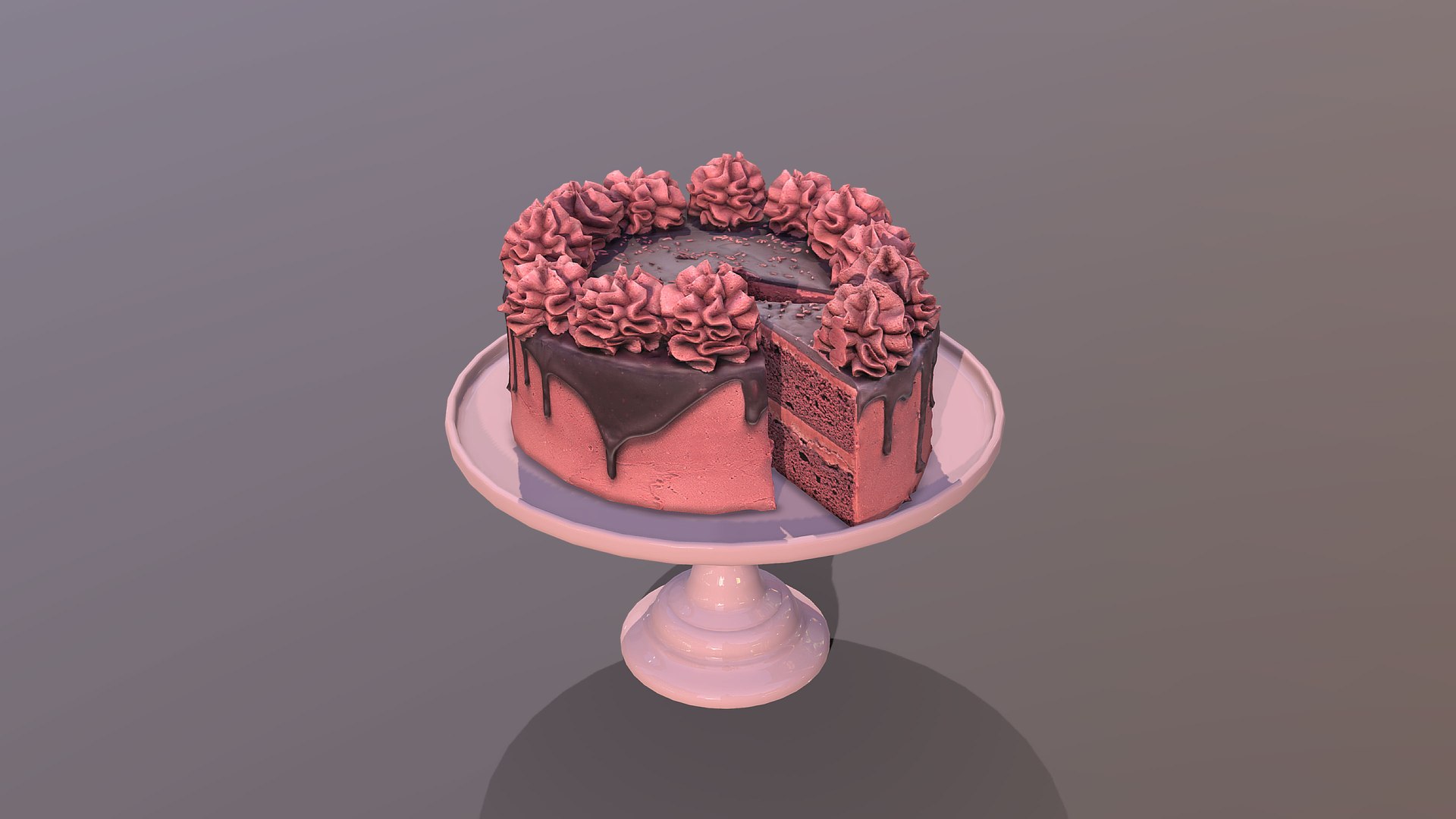 3D Sliced Red Velvet Gateau - TurboSquid 2003253