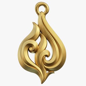 Elegant Fire Flame Pendant