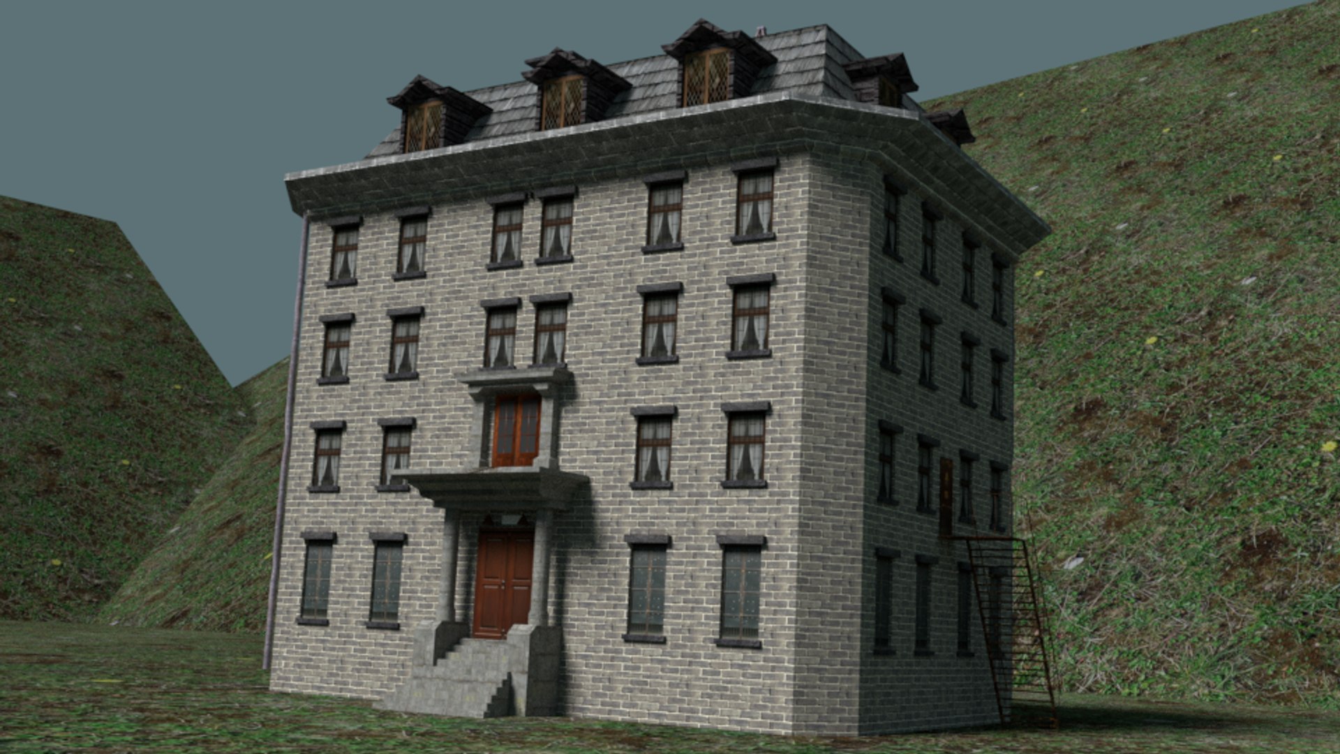 3D Asylum Building Exterior - TurboSquid 1186260