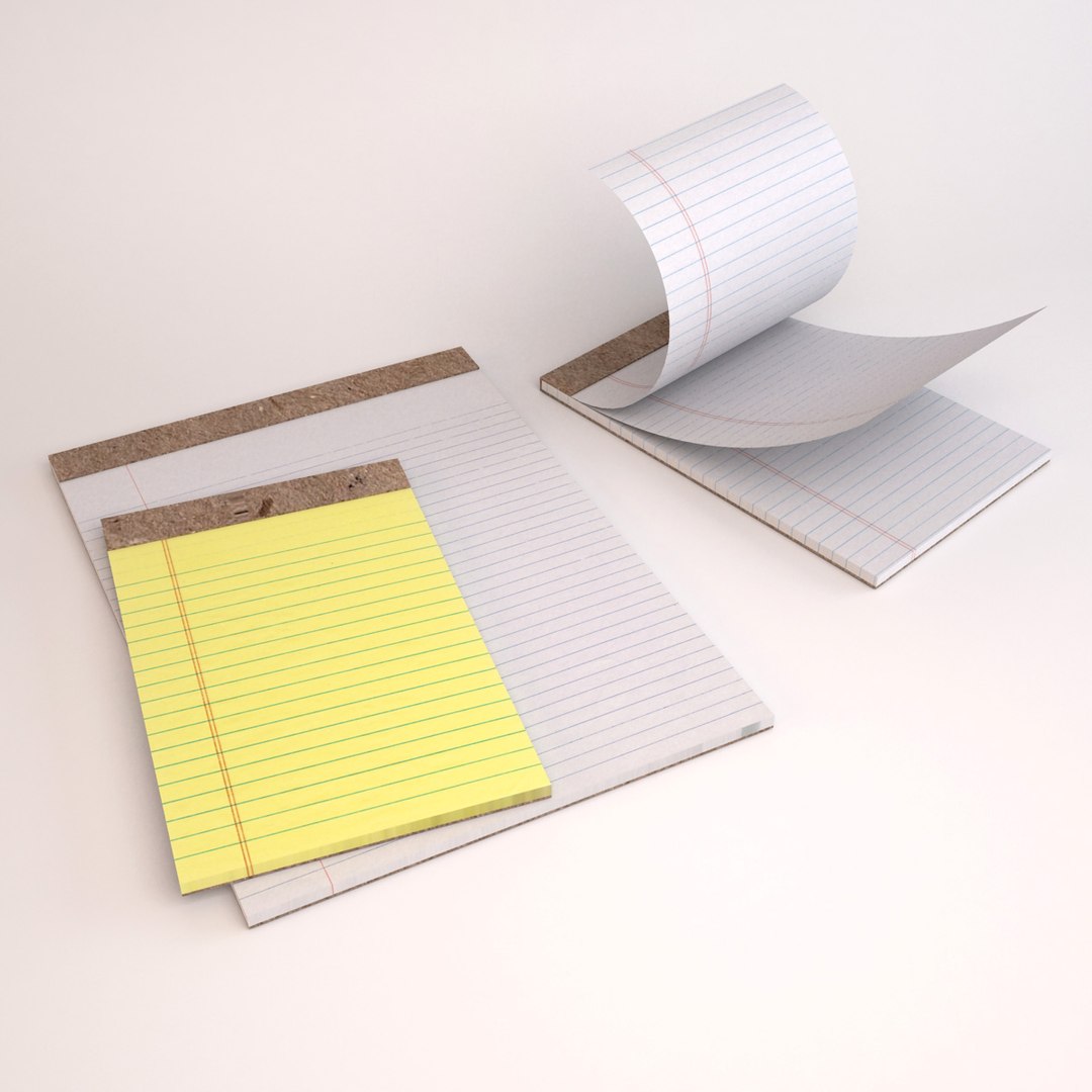 Legal Pads Paper 3d 3ds