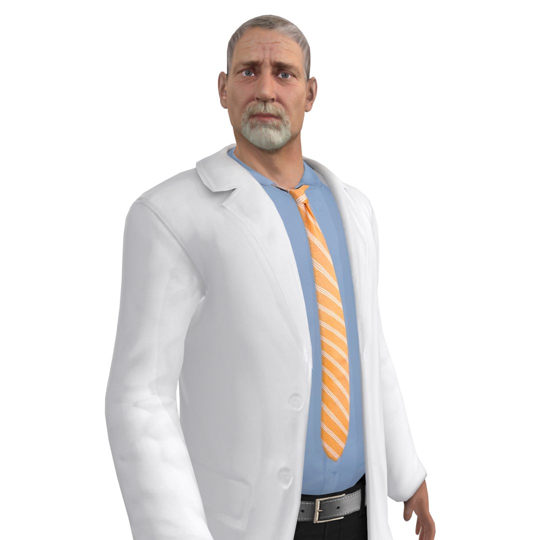 3d Model Of Rigged Doctor