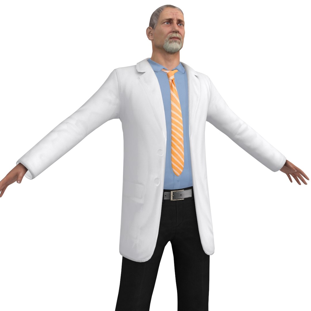 3d Model Of Rigged Doctor