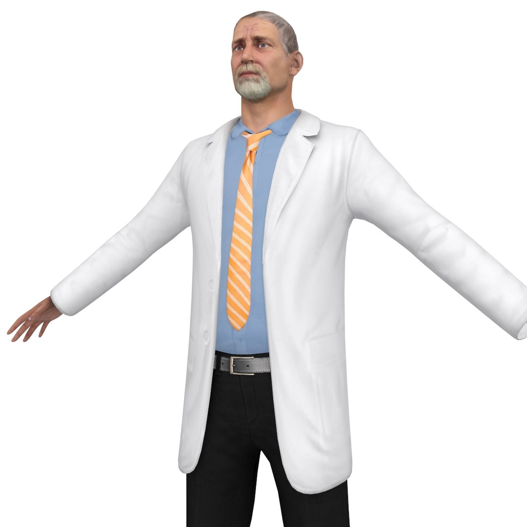 3d Model Of Rigged Doctor